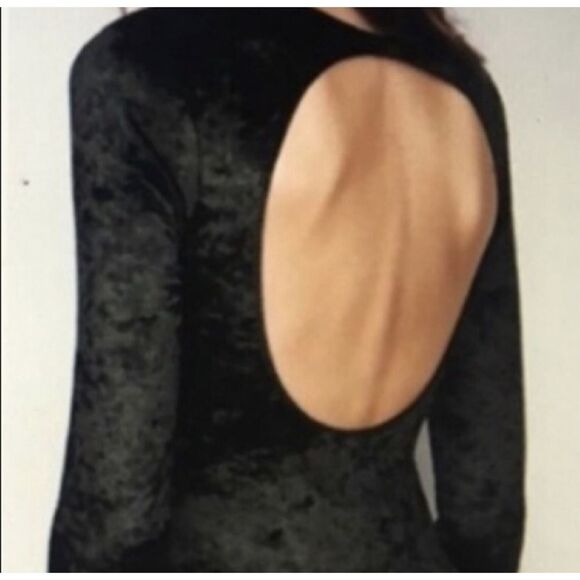 VICTORIA'S SECRET Crushed Velvet Plunge V-Neck Thong Bodysuit Forest Green XS/S - Picture 6 of 10